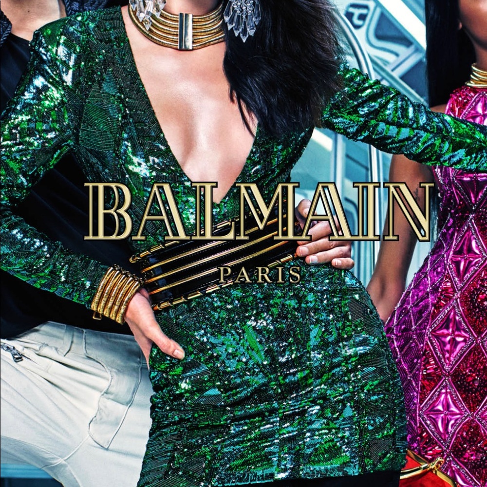 Balmain x H&M Green Sequin Dress